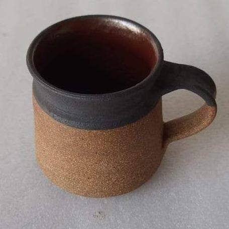 Small Rustic Handmade Matt Black Mug