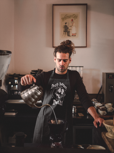 Death Before Decaf, Gothic Kitchen Apron