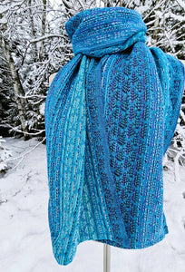 Shawl blue and aqua