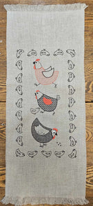Chickens table runner SMALL