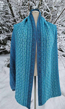 Charger l&#39;image dans la galerie, Shawl blue and aqua