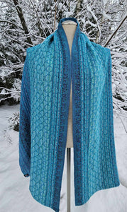 Shawl blue and aqua