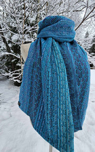 Shawl blue and aqua