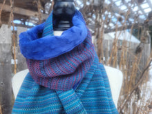 Load image into Gallery viewer, Scarf winter blues/green