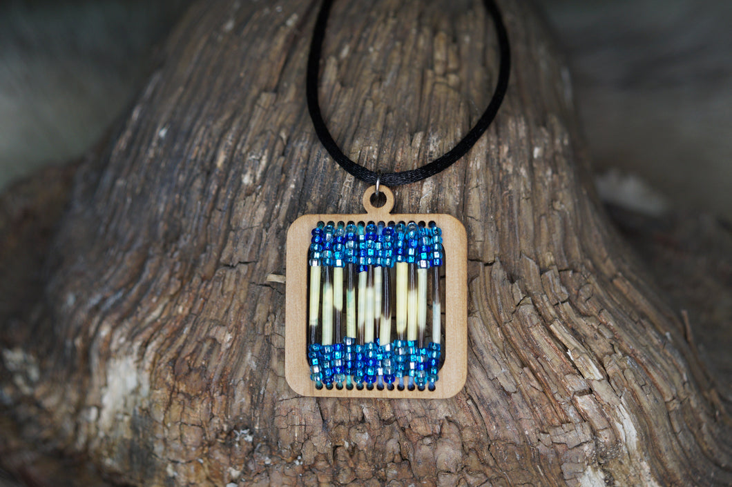 Quills and beads pendant