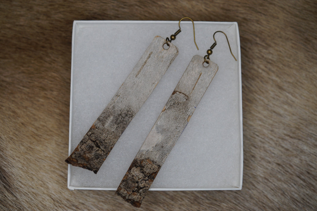 Birch bark earrings