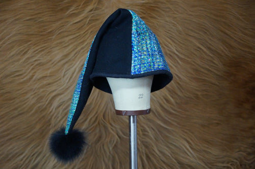 Large Wool Toque with Weaving