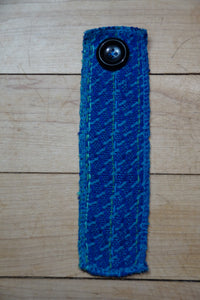 Woven Book Mark Black Button