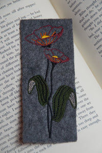 Embroidered Felted Wool Book Marks