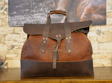 Load image into Gallery viewer, Bison Leather Overnight Bag