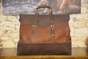 Bison Leather Overnight Bag