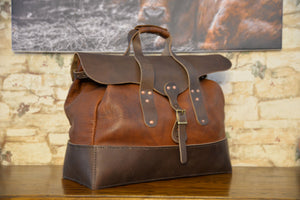 Bison Leather Overnight Bag