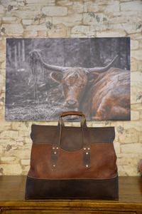 Bison Leather Overnight Bag